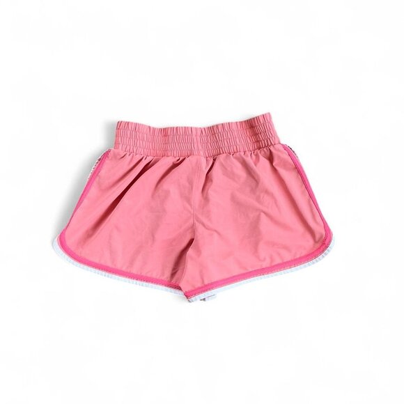 Reebok Women's Pink Shorts Size Medium Athletic Running Side Stripe White Trim - Picture 2 of 4